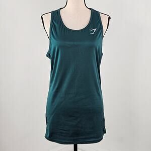 Gymshark Green Activewear Workout  Racerback Tank Top | Women's Medium